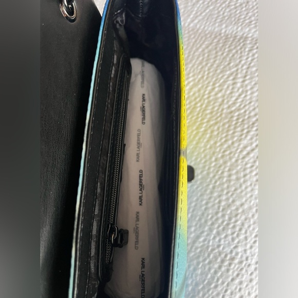 NWT Karl Lagerfeld Agyness Eiffel Tower Print Shoulder Bag - Picture 13 of 16